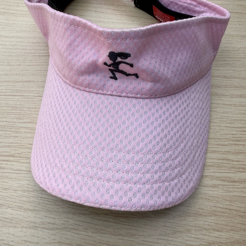 Pink Kids Visor with Embroidered Logo